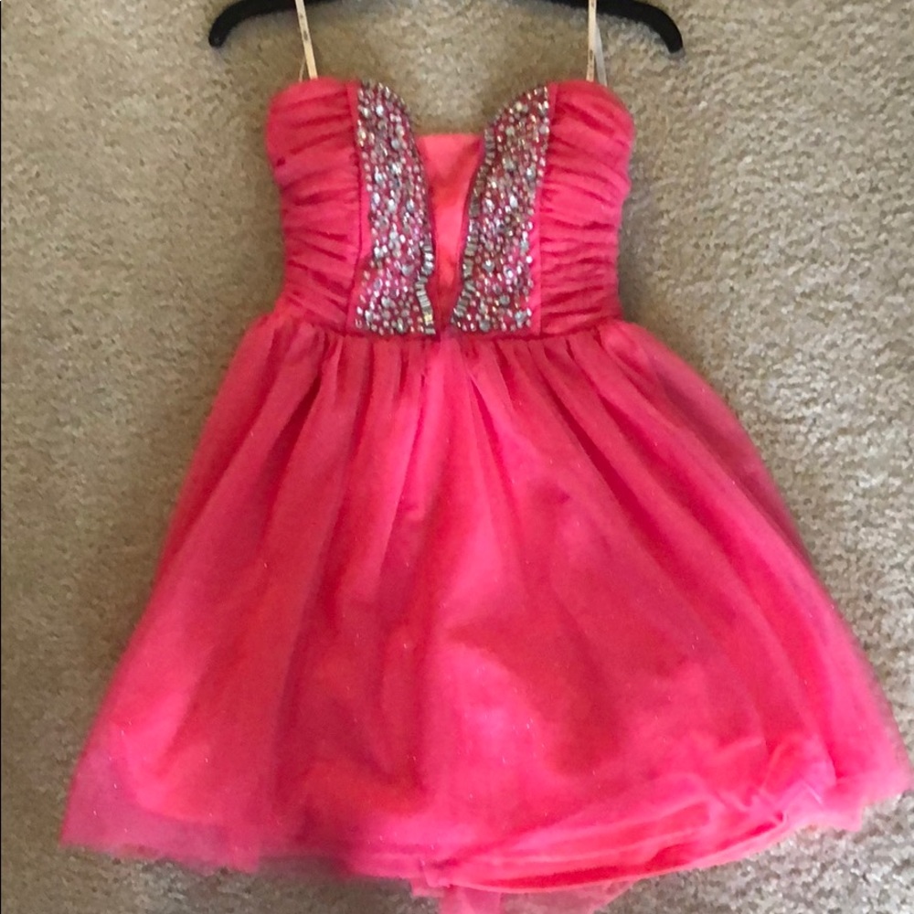 Pink tulle Homecoming/Prom dress